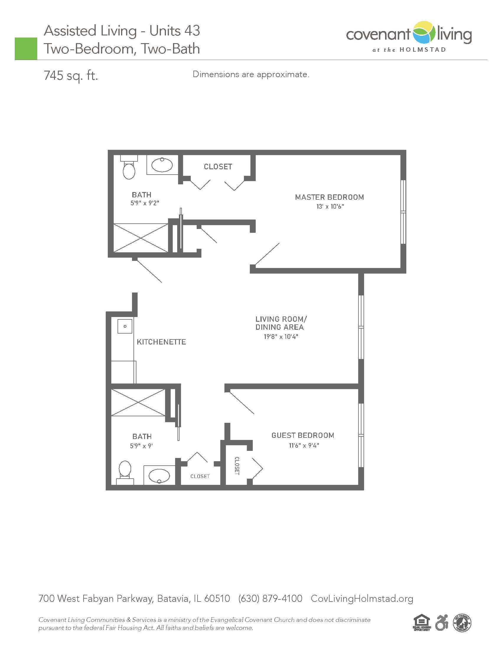 assisted living floor plan two bed two bath