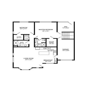 residential living 2 bed 2 bath duplex A - floor plan Holmstad
