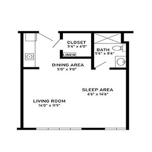 holmstad CL studio floor plan